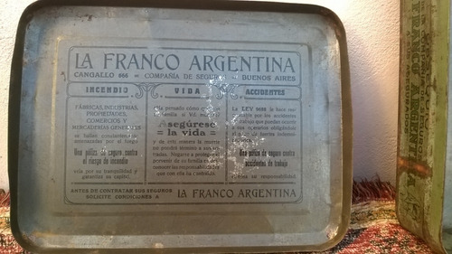 Antigua Lata Litografiada Botiquin Seguro L Franco Argentina (Usado)