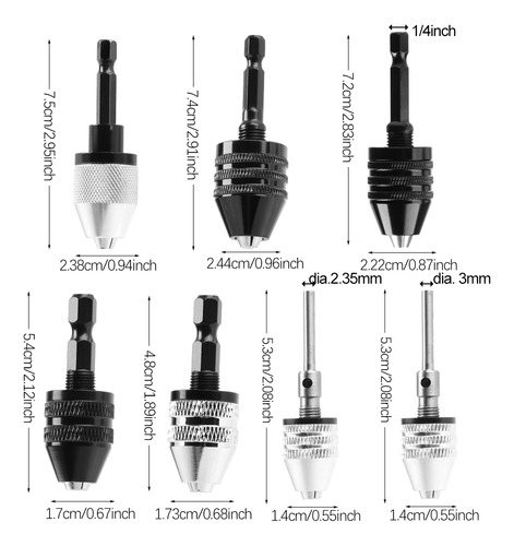Taladros De Impacto Sin Llave Con Vástago Hexagonal De 1/4 P
