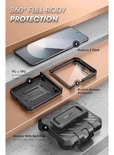 Funda Supcase Para Samsung Galaxy Z Flip 6 Con