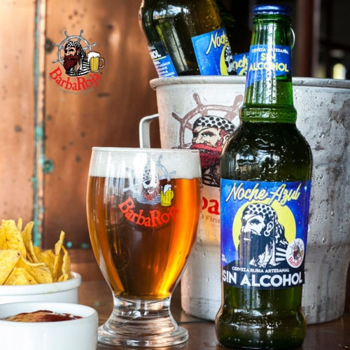 Imagen 2 de 10 de Cerveza Barba Roja Noche Azul Sin Alcohol 625ml. Pack X 6