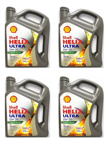 Aceite Shell Helix Ultra Sp 0w20 Sintetico 4 L X4un