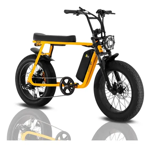 Bicicleta Elétrica Street Go S12 48v 750w sem Cnh Bikelete Amarel...