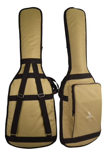 Bag Capa Para Guitarra Sierra SEG100 Super Luxo Acolchoada Premium Cor Bege