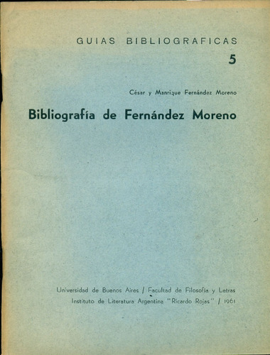 Bibliografia De Fernandez Moreno