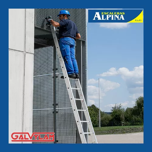 Escalera Extensible de Aluminio Alpina de 16 - 32 Escalones - Pinturerias  Sagitario