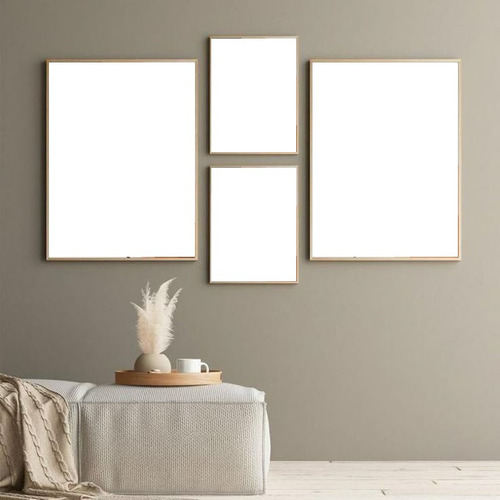 Cuadro Decorativo 30x30 Chata Completo Sin Lámina Negro