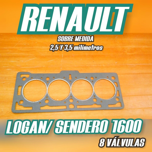 Empacadura Renault Logan Sendero 1600 8 Válvulas