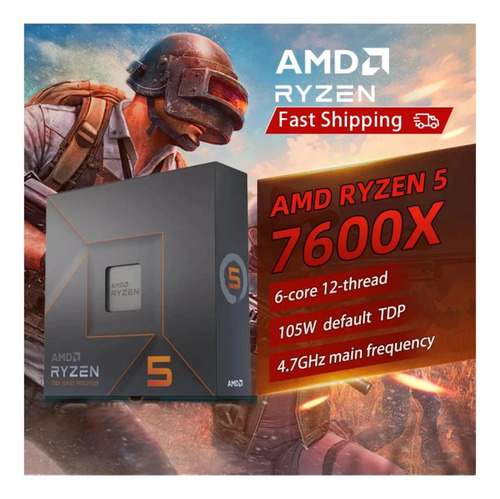 Amd Ryzen 5 7600x 4.7 Ghz 6-core Am5/ddr5 6400mhz