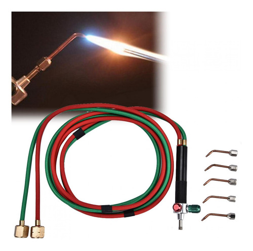 Oxygen Soldadura Antorcha Llama Con 5 Puntas Oro Plata Cobre
