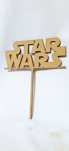 Imagen 3 de 5 de Cartel Topper Cake Starwars - Mdf/ Fibrofacil