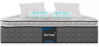 Colchon Queen Size Dormez Black Foam + 2 Almohadas Sognare