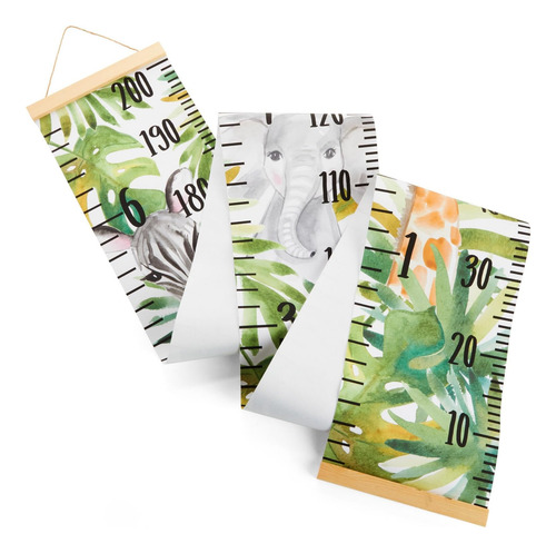 Growth Chart For Kids, Wall Chart In Safari Jungle Design (7
