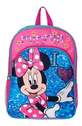 Minnie Mouse - Mochila Escolar - 16 - Intek - Disney Color Morado