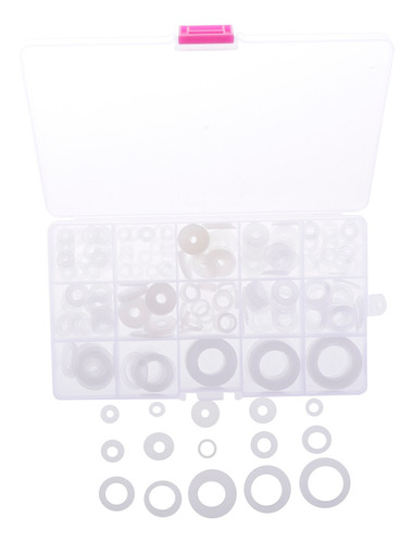 Imagen 1 de 12 de 250 Pedazos Arandelas De Nylon Planas Transparentes De