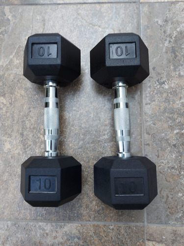 Set De 8 Pares De Mancuerna Hexagonal Ahulada 20 A 55lb