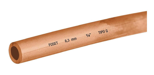 Rollo De 15 M De Tubo Flexible De Cobre De 1/4', Foset 48155