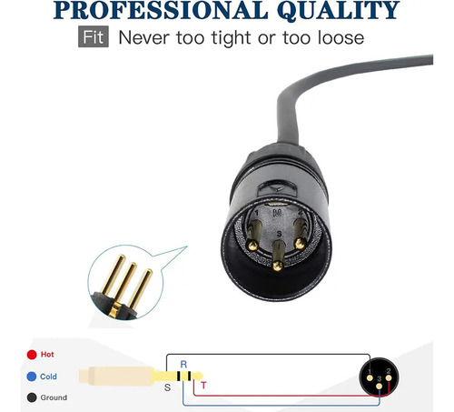 A Cable Auxiliar Trs Plug 3.5 / Xlr Macho No Balanceado 3