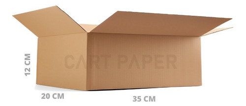 Imagen 1 de 4 de Cajas De Cartón 35x20x12 / Pack 25 Cajas / Cart Paper