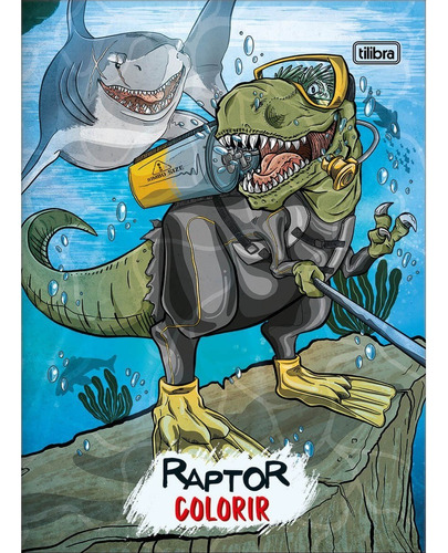 Livro Para Colorir Raptor Dinossauro, De Tilibra. Raptor Dinossauro Editorial Fundamento, Tapa Mole, Edición 1 En Português