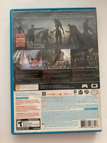 Injustice Gods Among Us Nintendo Wii U (Usado)