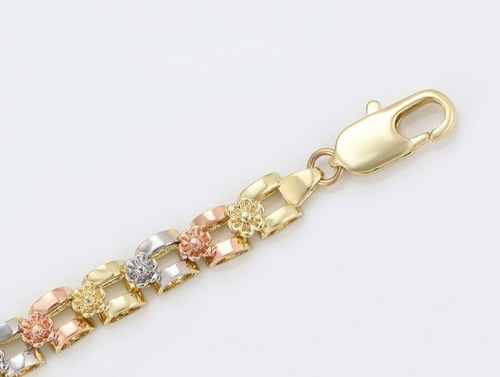 Pulsera Religiosa Xuping Oro Laminado Mujer 19.1cm
