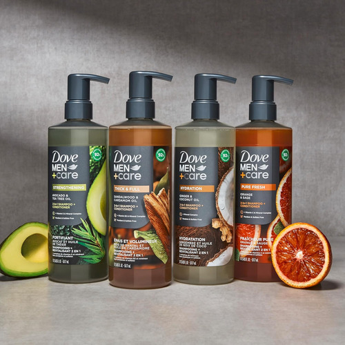 Dove Men+care Champú 2 En 1 + Acondicionador Aceite De Sánda