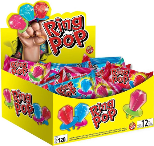 Ring Pop Chupetin Surtido X12 Unidades Mayorista