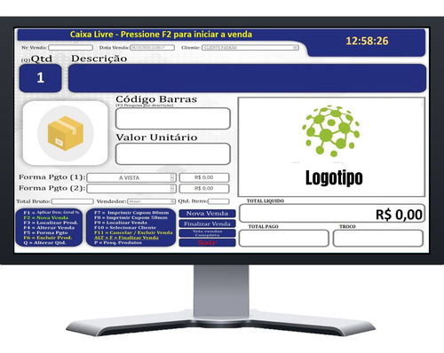 Sistema De Vendas Caixa Estoque Impressão Cupom P/ Delivery