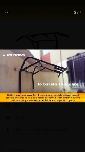 Barra Multifuncional 2 En 1 Ejercicios Dominadas !!