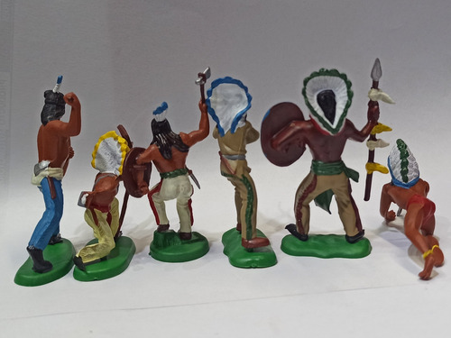 6 Indios Soldaditos De Juguetes A Pie Indiecitos La Plata