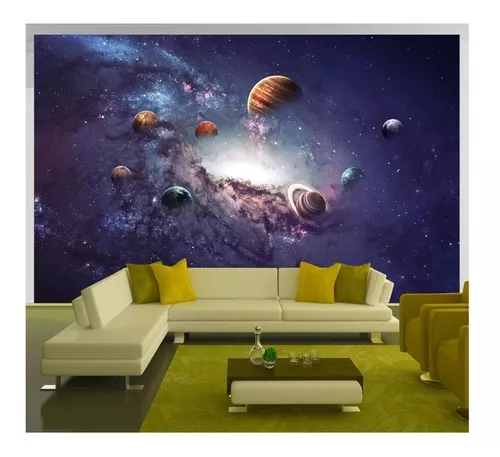 Papel De Parede Espaço Planetas Para Quarto Menina 57X270Cm com o Melhor  Preço é no Zoom