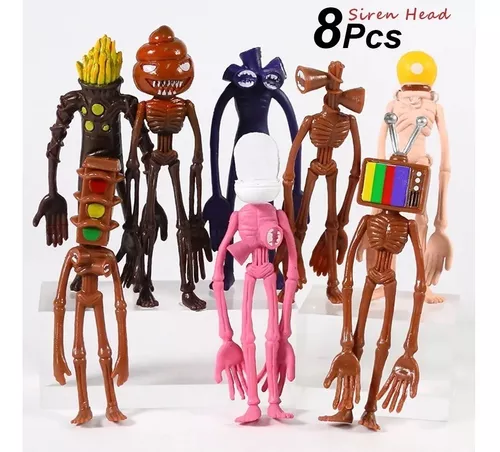 8 pçs scp filme jogo sirene cabeça modelo brinquedos sirenhead