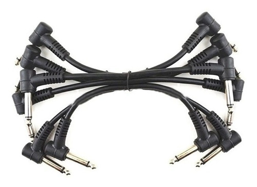 6 Pack Patch Cable Pedales - 20 Cm - Stock Color Negro