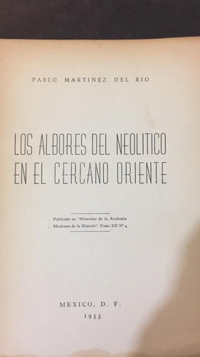 Los Albores Del Neolitico En El Cercano Oriente/ Pablo Marti