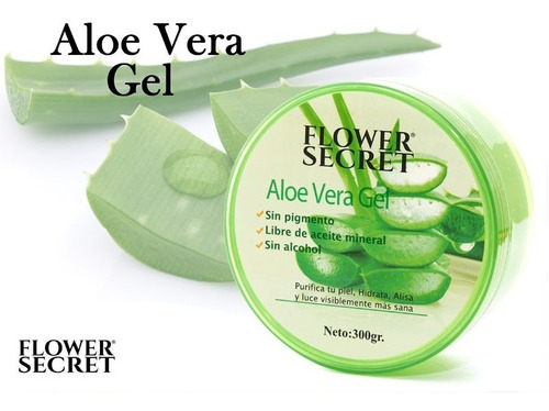 3 Aloe Vera Gel Corporal 300 Grs Flower Secret +envío Gratis