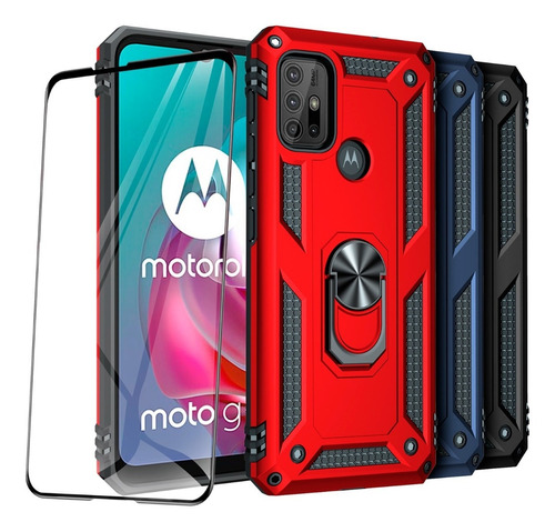 Funda Moto Motorola Con Cristal 9d Cronox Uso Rudo State22 