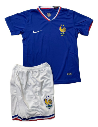 Jersey Conjunto Francia Local Niño 2024 Talla 8-10