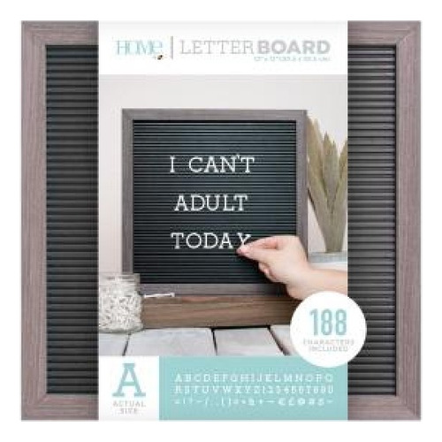 Quadro Letter Board 30,5x30,5cm 191 Letras + 4 Pçs Casa