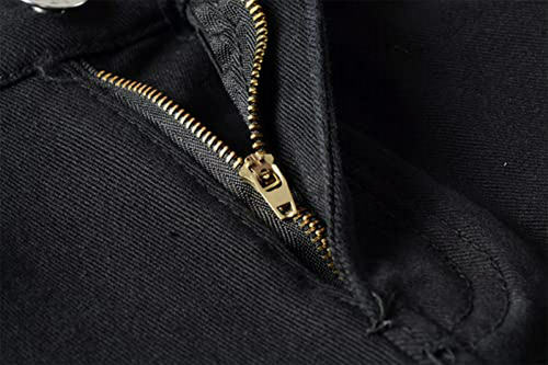 Jeans Biker Rasgados Hombre Vintage Ajustados Elásticos