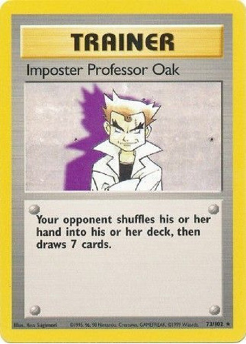 Imposter Professor Oak 73/102 Raro Pokemon Tcg