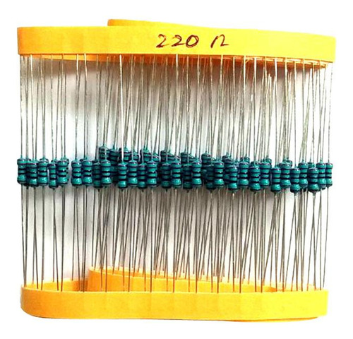 De Resistencias Metálica De 100 Piezas 1 / 4w 0.25w 220ohm