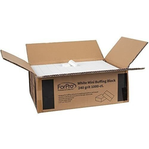 Lija Pulidor Uñas En Bloque 3.5x2.5 Espuma Forpro 50pcs 240g