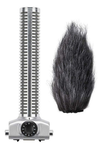 Microfone Shotgun Capsule Zoom Sgh-6 Com Pára-brisas Peludo