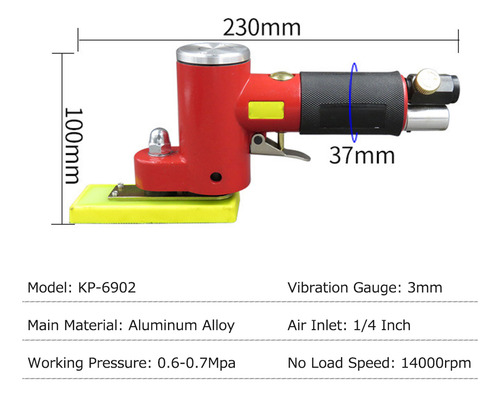 Pulidora De Coche Waxer Mini Straight Line Sander, 2 Almohad