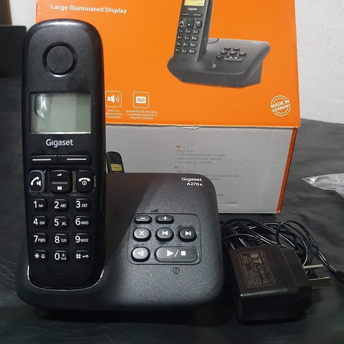 Teléfono Gigaset A270 A Contestador Inalámbrico Color Negro Negro (Usado)