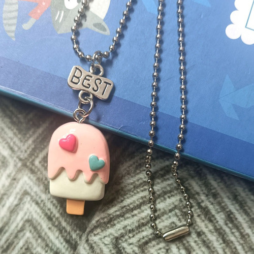 Kit Com 3 Colar Picolé Cordão Melhores Amigos Best Friends
