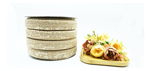 Rollo De Encaje 500m Encaje De Alta Calidad 3cm. Ven001 Beige