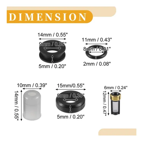 Sello De Inyjor De Combustible Partuto O Anillo Kit De De De
