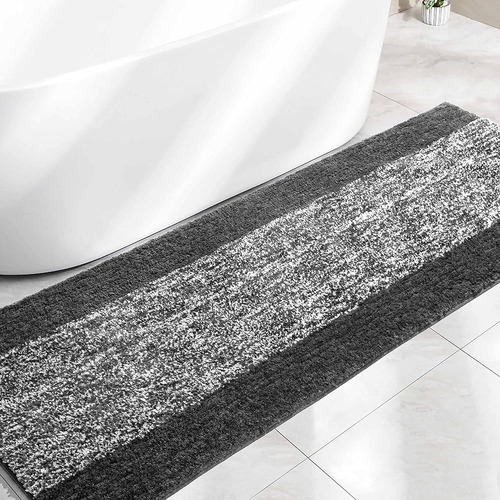 Fofary Alfombras De Baño Runner Long Gray Bath Mat 20x60 Sho