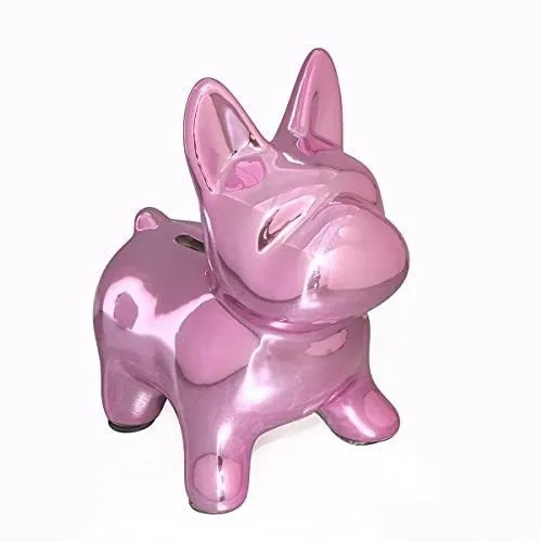 Figura Decorativa Hucha De Cerámica Con Diseño De Bulldog 